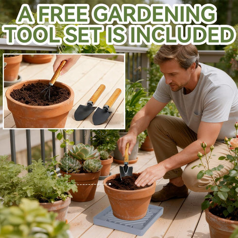 UoeRing 11 Inch $9.9 Square Plant Caddy with Hidden Wheels Heavy Duty Rolling Plant Stands Indoor Outdoor Plant Saucer