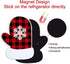 17Pcs Snowman Refrigerator Magnets, Christmas Decorations, Large Red Black Buffalo Plaid Fridge Magnet Stickers for