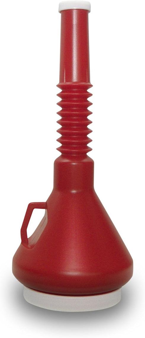 WirthCo 32145 Funnel King Dark Red Double Capped Funnel - 1-2/3 Quart Capacity