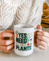 Plant Lover Coffee Mug, Houseplant Tea Cup, Gardner Green Thumb Gifts, 15oz