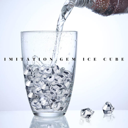 600PCS Fake Crushed Ice Rocks - Acrylic Diamond Crystals, Clear Plastic Ice Cubes for Home Decoration