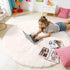 4 OLANLY Ivory Round Rugs for Bedroom - Machine Washable, ft Circle Area Rugs for Living Room, Soft and Fluffy Shaggy