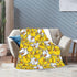 Perinsto 80"X60" Cute Rubber Ducks Throw Blanket Ultra Soft Warm All Season Cartoon Duckies Decorative Fleece Blankets