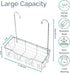 Small Shower Caddy Hanging with Rotatable Hooks, Adhesive Mount, Spacious Bathroom Storage Solution, 304 Stainless Steel