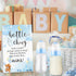 TrelaCo Baby Shower Game Sign, 20 Pcs Baby Bottles Shower Favor Set, Plastic Greenery Flowers Bear Gift for Gender