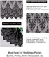 ShinyBeauty Lace Tablecloth Rectangle - 60''x120'' Black Lace Party Tablecloth, Rustic Floral Lace Table Cover