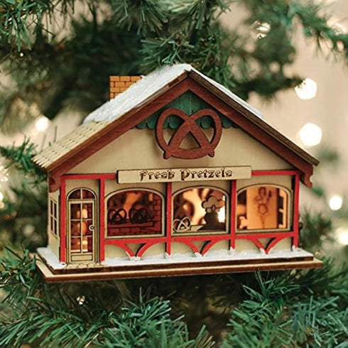 Peppermint Twist Pretzel Shop Christmas Tree Ornaments