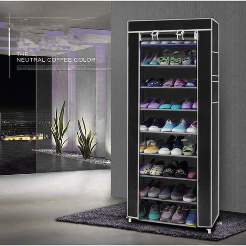 Acedas 10 30 Closet 22.83 11.4 63 Inches Tiers Shoe Rack Pairs Shoe Storage Organizer Cabinet Tower with Dustproof