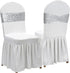 Poise3EHome 10 Silver Sequin Chair Sashes, Double Sided Glitter Folding Chair Covers Bow for Party Wedding Banquet