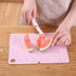 Small Cutting Board, Folding Plastic Cutting Board with Juice Grooves, Mini Pink Fruit Cutting Board