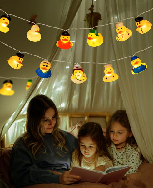 20 9.8ft AceList LED Yellow Duck String Lights - Long, Child-Friendly Decor, Perfect for Kids' Bedrooms and Play Areas