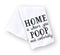 Handmade Funny Bathroom Towel, 100% Cotton Funny Flour Sack Hand Towel for Bath, 28x28 Inch Gift (Home is Where...)