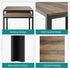 Set 2, Smuxee Nesting Coffee Table of Square Modern Stacking Table with Wood Finish, Industrial End Table Side Tables