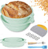 2 Pack Silicone Sourdough Bread Proofing Baskets Set - Including steel rings,