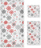 Dussdil Winter White Red Snowflakes Bathroom Towel Set of 3 Pcs Christmas Snow