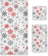 Dussdil Winter White Red Snowflakes Bathroom Towel Set of 3 Pcs Christmas Snow