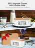 Countertop Butter Dish with Lid: Large Butter Dish for - Ceramic Butter Keeper Container with Knife and High Quality