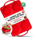 Silicone Muffin Top Pans for Baking - 4 Inch Jumbo Size Egg Baking Pan - RED Whoopie Pie Baking Pans