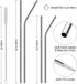 Hiware 12-Pack Reusable Stainless Steel Metal Straws - Long Drinking Straws with Case for 30 oz and 20 oz Tumblers