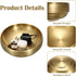 GUSHBIN 8.3" Counter Golden Key Bowl for Entryway Decorative Key Holder Round Fruit Dish Stainless Steel Catch All Bowl