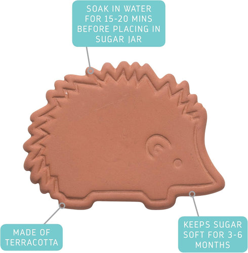 3 Count Now Designs Terracotta Brown Sugar Saver, Hedgehog
