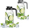 2 Pack Mason Jar with Pour Spout Lid V-shaped, 64 oz Sun