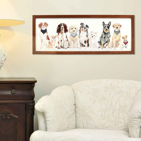 Charming Canine Framed Wall Art - Perfect Decor for Dog Lovers' Spaces