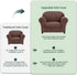 2 1 CHUN YI Piece Velvet Armchair Cover Couch Covers Cushion, Water Resistant Chair Slipcover with Arms, Non Slip High