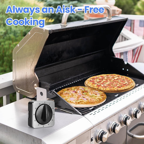 Kitchen Timers for Cooking, Chef Cooking Timer Clock with Loud Alarm, 100% Mechanical Desk Timer - No Batteries Required