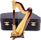 Dselvgvu Wooden Miniature Harp with Case Mini Musical Instrument Harp Replica Collectible Figurines
