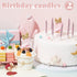 BBTO Number 2 Pink Birthday Candle with 10 Long Thin Cupcake Candles in Holders for Cake Topper Decor