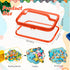 Nitial 6 Packs Clear Toy Storage Bags, Waterproof Zippered Bags for Building Blocks, Board Games, Small Toys (Bright