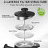 50oz 304 Secura French Press Coffee Maker Stainless Steel, Insulated Coffee Press with Extra Filter, Black