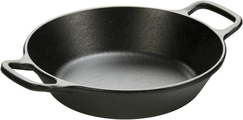 Lodge 8 Inch Pre-Seasoned Cast Iron Skillet, Black, Dual Assist Handles, Use in Oven, Stove, Grill, or Campfire