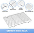 Baking Sheet with Rack, Zacfton Stainless Steel Cookie Sheet with Cooling Rack, Eighth Sheet Pan 9” x 7” x 1”