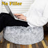 20x20x12 Inches Asuprui Grey Ottoman Foot Rest NO Filler Pouf Ottoman Unstuffed Round Pouf Seat Bean Bag Chair Foldable