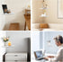 JJL 12-Inch Set 2 Corner Shelf, Sector Wall Shelf, of Wooden Hanging Shelves with Wire Hole for Bedroom Corner