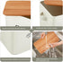 13.1 7.2 9.7 Countertop, TeamFar Bread Box with Wooden Lid, x x Bread Container Storage Holder for Family Farmhouse