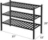 ROMGUAR CRAFT 3 Closet 27"x11"x20" Tier Bamboo Shoe Rack for Free Standing Wood Shoe Shelf Storage Organizer