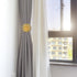 Gold Magnetic Curtain Tiebacks, 2 Pack Sparkle Crystal Flower Clips with Stretchable Wire Rope for Home Decoration