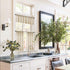 MRTREES Sheer Tier Curtains, Beige Kitchen 36 inches Long, 2 Panels, Light Filtering Cafe Curtains
