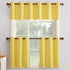 No. 918 Montego Casual Textured Semi-Sheer Kitchen Curtain Tier Pair, 56" x 24", Yellow