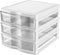 Life Story 3 Drawer Stackable Shelf Organizer, Plastic Storage Drawers for Bathroom, Makeup, or Pantry Organization