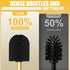 Set BESy Toilet Brush and Holder, Toilet Cleaner Bowl with Two Brush with Extra Long Handle, Durable Bristles Toilet
