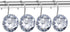 CHICTIE Set of 12 Crystal Decorative Shower Curtain Hooks, Stainless Steel Rust Resistant White Round Diamond