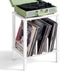 LELELINKY 2-Tier Record Player Stand with Vinyl Record Storage up to 100