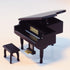 ANGEL MELODY Wooden Grand Piano Music Box Mechanism with Bench and Metal Pedal, Ring Storage Box Wind up You are My