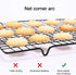 Lamoutor 2Pcs Square Metal Kitchen Baking Cooling Rack, 10 x 11 inches (Black)