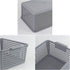 Farmoon Grey Plastic Weave Organizer Basket, 3 Packs of Plastic Storage Baskets