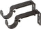 Ivilon Adjustable Brackets for Curtain Rods, Set of 2 for 1 or 1 1/8 Inch Rods, Antique Black